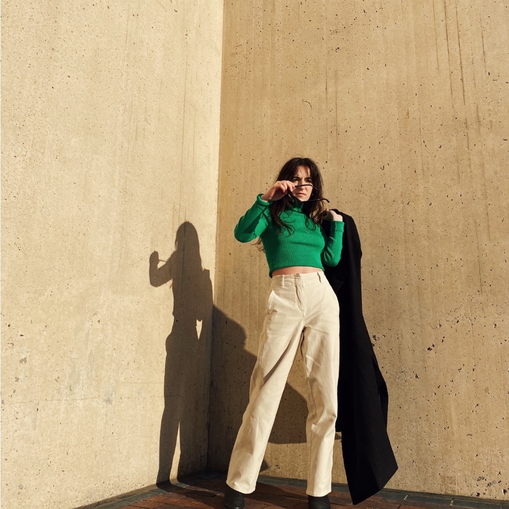 H&M Green Turtleneck Sweater